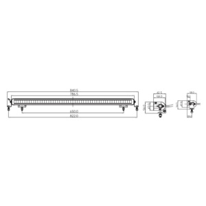 Lampa LED tip bara cu pozitie alba si galbena, 78.65cm, 12/24V, 11340Lm - Img 5