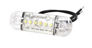 Lampa pozitie 6 leduri ovala alba WAS - Img 2