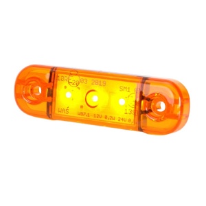 Lampa pozitie ovala portocalie 3 leduri - Img 2