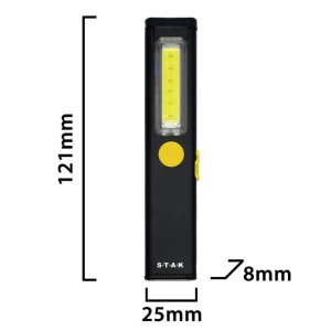 Lanterna LED Reincarcabila STEALTH 3W, Ultra Subtire din Aluminiu, Neagra - Img 3