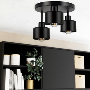 Lustra suspendata ADVITI RAMOS AD-LD-6258BE27M, 3 x E27, maxim 60W, negru - Img 4