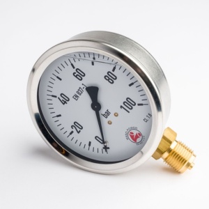 Manometru D63 1/4 radial inox cu glicerina - Img 2