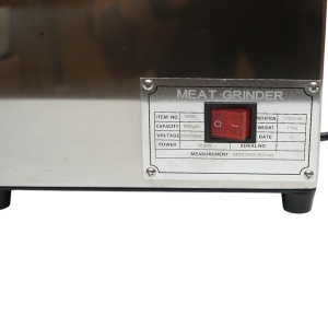 Masina de tocat carne electrica inox + aluminiu 1200W, 220V, capacitate 100 kg/h, adaptor carnati, 1 sita si 1 cutit incluse 340x185x365mm - Img 10