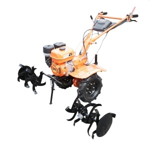 Motocultor 7.5CP cu freza 100cm, motor benzina 4 timpi 212cc OHV, viteze 2+1, transmisie pinioane, roti 4.00-8 Breckner Germany - Img 3