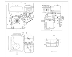 Motor generator / motopompa / motocultor LONCIN LCG200F-R (ax 19.05mm) - Img 4