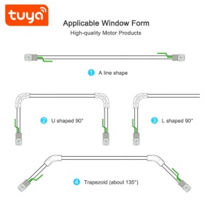 Motor inteligent pentru draperii, perdele PNI SafeHome PT923, WiFi, cu telecomanda inclusa, controlata cu aplicatia Tuya Smart - Img 5