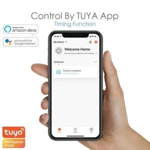 Motor inteligent PNI SafeHome PT902M WiFi pentru sina perdea sau draperie PT922S, aplicatie de mobil Tuya Smart, integrare in scenarii si automatizari smart cu alte produse compatibile Tuya, Alexa si - Img 3