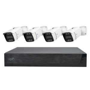 Pachet Kit supraveghere video PNI House IPMAX POE 3LR, NVR cu 4 porturi POE, ONVIF si 4 camere cu IP 3MP, de exterior, Power over Ethernet, detectie chip, detectie miscare, 4 cabluri, alimentator, mou - Img 3