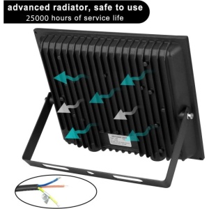 PADLIGHT5: Proiector LED SMD 20W, IP44, negru, 4000K, cu senzor IR - Img 6