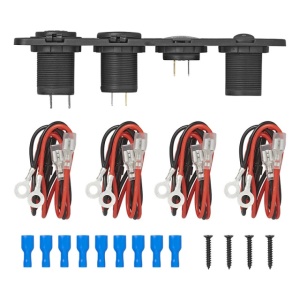 Panou intrerupator voltmetru, incarcator auto, 2x USB, cu voltmetru, bricheta auto, Priza 12V - Img 3