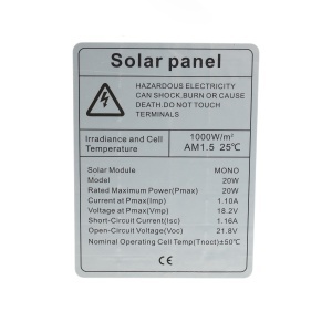 Panou solar 20W fotovoltaic monocristalin 400x300x17mm THOR - Img 5