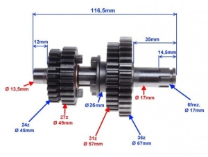 Pinion cutie de viteze ATV 110cc (model 1) - Img 2