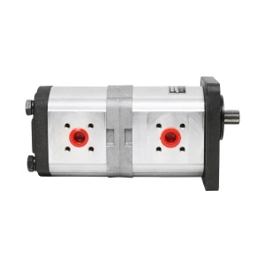 Pompa hidraulica dubla sens pe stanga, debit 22+14cm3 pentru New Holland, Case IH OEM 47129338 - Img 3