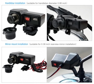 Priza alimentare Moto / Atv 12V + USB 5V - Img 4