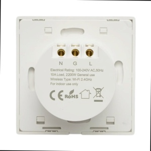 Priza inteligenta smart Wi-Fi alba incastrata 100-240V, 10A, 2200W, rama sticla 86x86x33mm, aplicatie Tuya Smart Life, compatibila Alexa si Google Home - Img 5