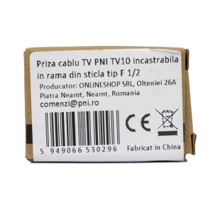 Priza TV PNI TV10, modulara, incastrabila, tip F 1/2, pentru rama din sticla RM101W, RM202W - Img 5