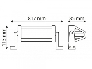 Proiector curbat 60LED, 180W , Combo, 817/115/85 mm - Img 2