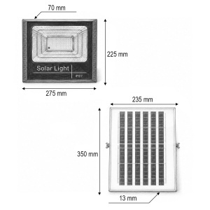 Proiector LED 100W, 6500K cu panou solar 8W, baterie LiFePO4 6000mAh si telecomanda IP67 Breckner Germany - Img 4