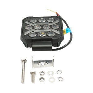 Proiector patrat LED cu DRL 9-80V, 17W alb-galben, carcasa aluminiu 107x107x33mm IP67 Breckner Germany - Img 2