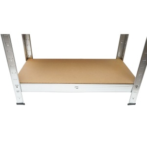 Raft metalic cu 5 polite MDF, 180x90x40cm, 175kg/polita, montaj fara suruburi Breckner Germany - Img 4