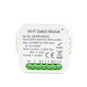 Releu inteligent PNI SafeHome PT82C 2 canale, WiFi, 2x5A, comanda prin internet, aplicatie de mobil Tuya Smart, integrare in scenarii si automatizari smart cu alte produse compatibile Tuya, Alexa si G