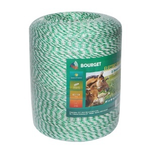 Rola fir verde fluorescent-alb fi 2.5mm 3x0.2mm SS, 1x0.25mm Cu, 1000m gard electric Bourget - Img 2
