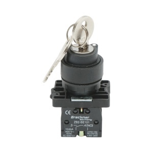 Selector 2 pozitii cu revenire si cheie 1NO+1NC, 400V/10A, LAY5-EG65 Breckner Germany - Img 2