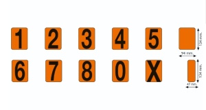Set 10 buc. cifre ADR 0-9 + X