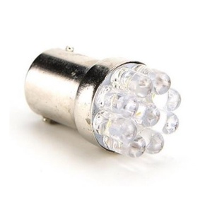 Set 2 becuri led pozitie 12V g18 5led bay15d albe