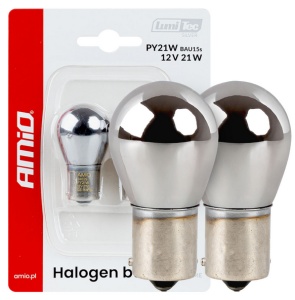 Set 2 becuri PY21W 12V 21W Amio
