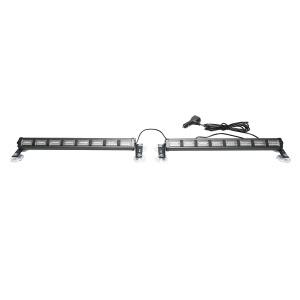 Set 2 lampi LED stroboscopice cu ventuze, 96W, 9-30V, 5 culori, 8 module 385x40x36mm