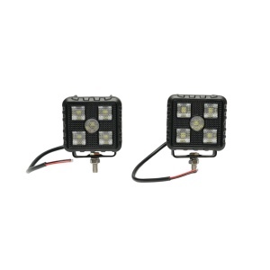 Set 2 proiectoare patrate LED 20W, 9-32V, 5700K, 2000lm, carcasa aluminiu 80x55x74mm IP67 Breckner Germany