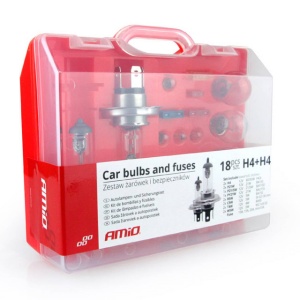 Set becuri cu halogen si sigurante 18buc - 2x H4