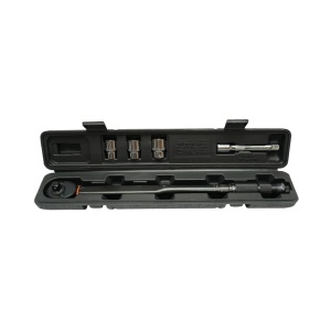 Set cheie dinamometrica 1/2, cuplu strangere 28-210 Nm, 3 tubulare 17-19-21mm, prelungitor 125mm 5 piese Breckner Germany
