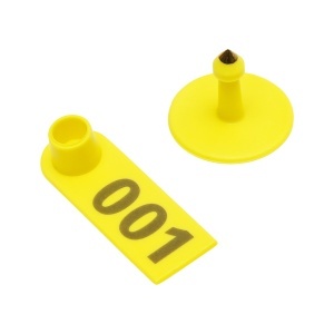 Set crotalii numerotate 001 -100 galbene pentru capre, oi Breckner Germany
