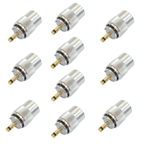 Set cu 10 bucati mufa PNI PL259 pentru cablu RG213 pin central aurit 9 mm - Img 6