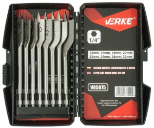 Set de 8 Burghie cu Axa 12-32mm, 8 BUC. VERKE