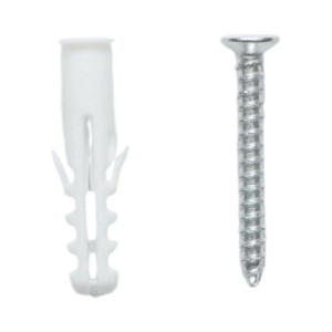 Set diblu universal din plastic alb 6x30mm cu surub 4x30mm 50 buc/set