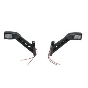 Set Lampi gabarit laterale LED cu brat 24V, rosu-alb-galben