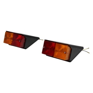 Set lampi stop si semnalizare spate rosu-galben cu cablaj si becuri pentru UTB U-445, Fiat, New Holland, Ford, Case IH, MAssey Fergusson - Img 2