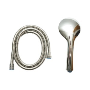 Set para dus cu furtun zincat 1.5m, 5 functii, crom lucios, plastic 100x240mm - Img 3