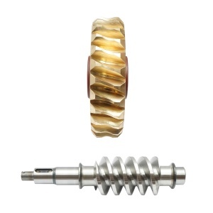 Set pinion bronz cu ax melcat pentru troliu Tractor Forestier - Img 3