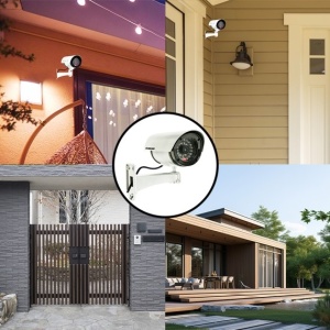 SILVEREYE: Camera video falsa, cu LED rosu. Functioneaza cu 2 baterii AA (neincluse). Argintiu - Img 3