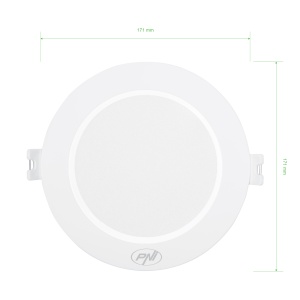 Spot LED PNI D-Light CL2512 12W, incastrabil, rotund 17 cm, 4200K, alimentare 230V, 1320 lm, alb neutru - Img 4