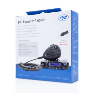 Statie radio CB PNI Escort HP 6500, multistandard, 4W, AM-FM, 12V, ASQ, RF Gain, mufa de bricheta inclusa AM/FM comutati doar in banda EU - Img 5