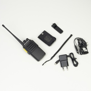 Statie radio portabila Baofeng BF-V1D, 446MHz, 16CH, 1500mAh, meniu vocal, TOT, negru - Img 5