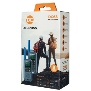 Statie radio portabila PMR PNI Decross DC63 Blue, 446MHz, 0.5W, 16CH, 1000mAh NiMH, IPx4, set 2 bucati - Img 6