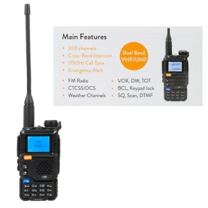 Statie radio portabila VHF/UHF PNI P18UV, dualband, 144-146MHz si 430-440MHz, 200CH, VOX, Scan, Radio FM, Li-Ion 2200 mAh - Img 2