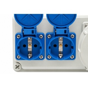 Tablou electric grup prize organizare santier 1x415V/32A, 2x230V/16A, 260x170x140mm IP44/IP66 Breckner Germany - Img 11