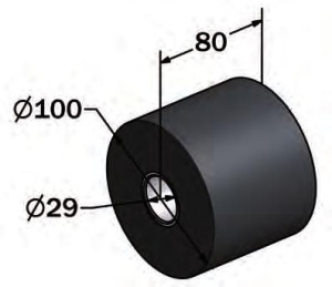 Tampon cauciuc 100x80x29 mm